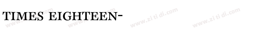 times eighteen字体转换